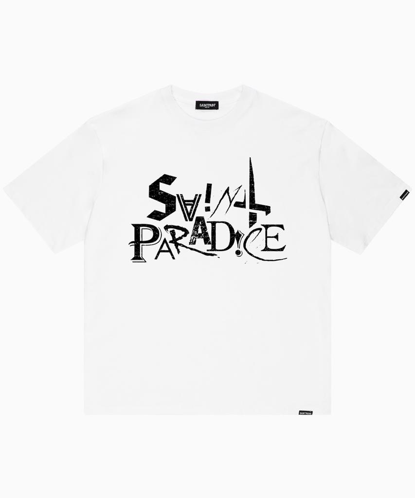 SAINTPAIN Sp Mixed Lettering Short Sleeve T-Shirt White