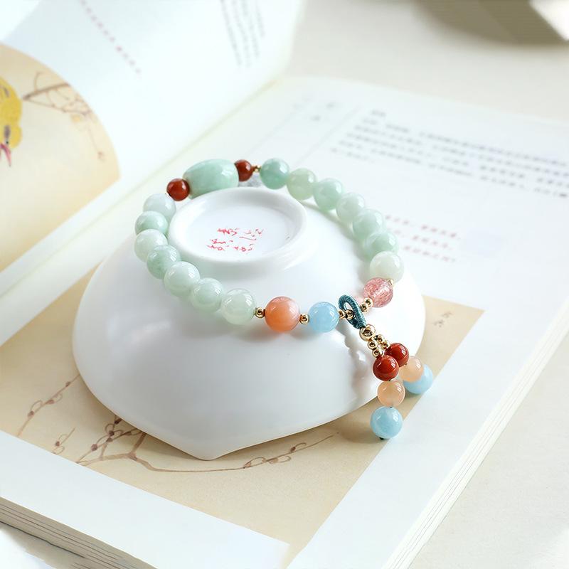 Natural Crystal Bracelet Diy Handmade Hetian Jade Bracelet Accessories Nanhong Jewelry Accessories