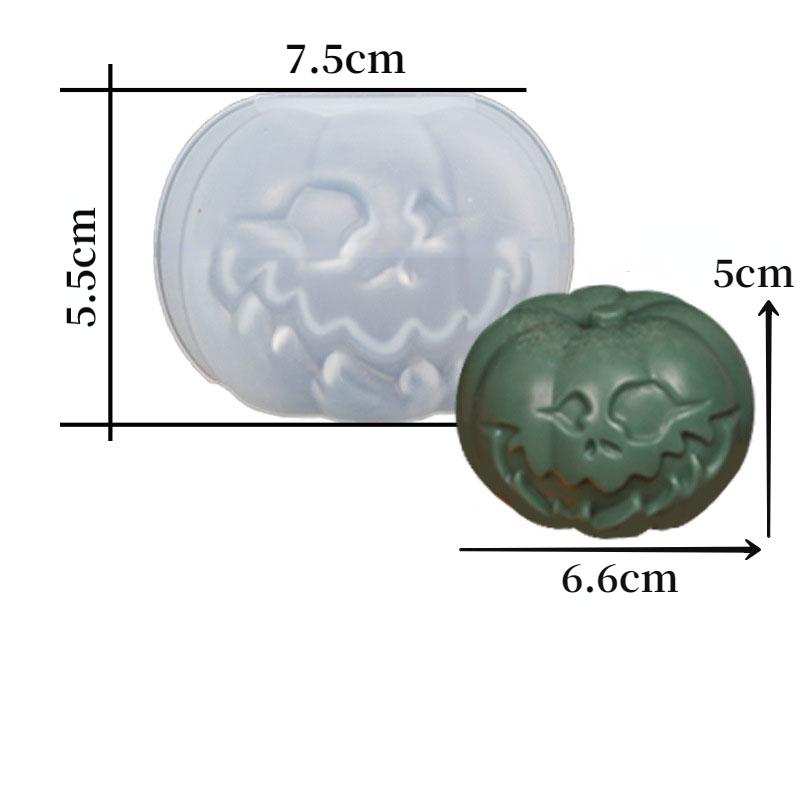 Skull Pumpkin Head Series Silicone Candle Mold DIY Halloween Horror Theme Sculpture Epoxy Plaster Soap Making Tool for Home Gift