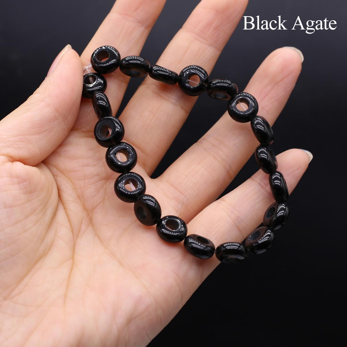 

20 шт./нитка энергетические бусины из натурального камня с большими отверстиями, бусины из хрусталя рейки, бусины из желтого нефрита для изготовления ювелирных изделий своими руками 20 см 20Pcs/String-20cm