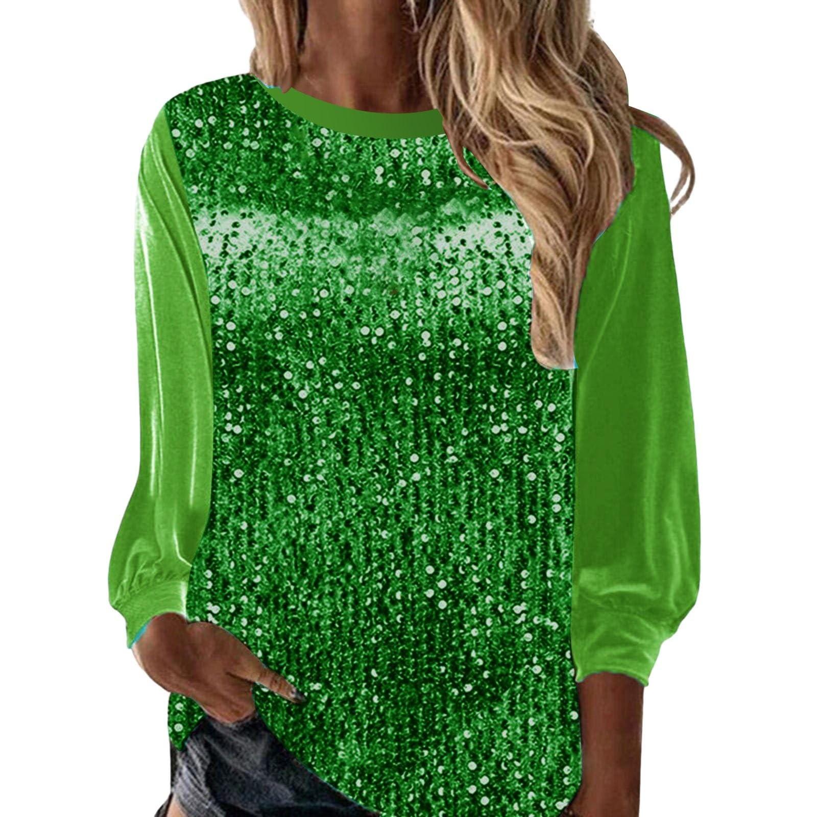 

Рубашки с длинным рукавом для женщин Милые топы Футболки с рисунком Блузки Повседневные топы больших размеров Базовые топы Пуловеры L армия зеленый