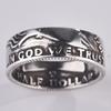 Classic US Morgan Coin Ring S925 Silver Plated Vintage Engraved God We Trust Statement Jewelry