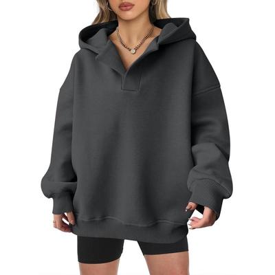 New Autumn and Winter Women's Fleece Hooded Casual Loose Sweatshirt