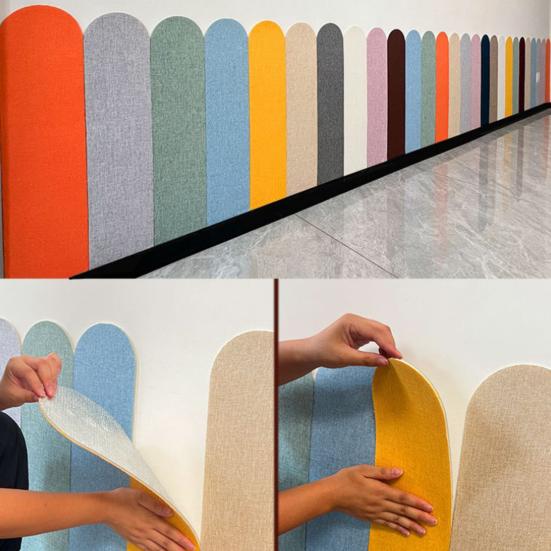 Anti Collision Wall Padding for Kids Peel And Stick Self-Adhesive Protective Wall Panel Headboard for Playroom Nursery