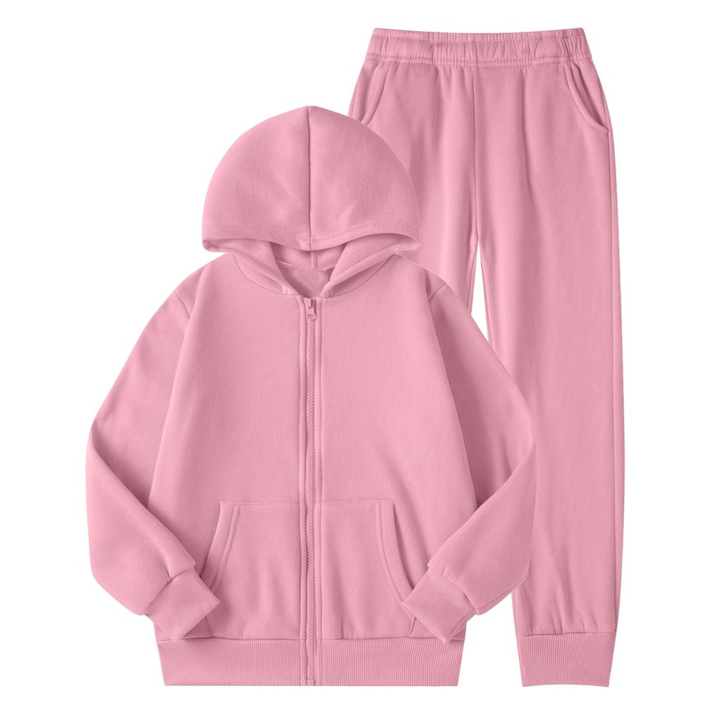 Children's Casual Fashion Hooded Pullover, Printed Loose Hoodie And Casual Pants Two-piece Set