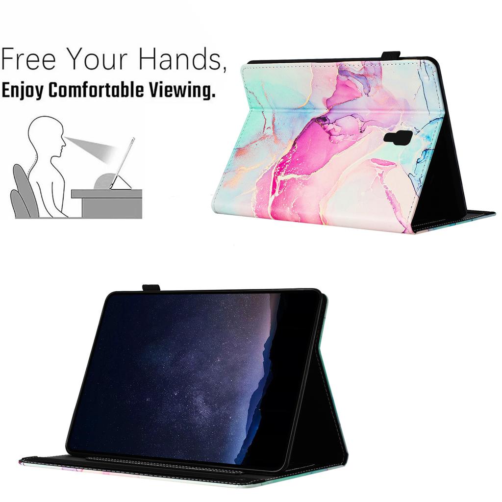 Für Samsung Galaxy Tab A 10.5 (2018) T590 T595 Hülle Smart Lederhülle Mehrwinkelständer Marmormuster