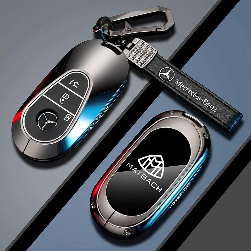 PZQ2   Car Key Case Cover For Mercedes Benz C E S Class GLC W206 W223 W214 E300 C260 C300 S450 S500 S400 Fob Accessories