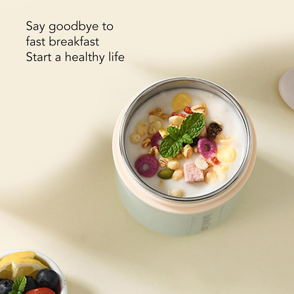 500ml Food-proof Stainless Steel Soup Container for School, Camping, Travel, Beige Color, Insulated Lu Jar Mug (EB05p28evscz-13)