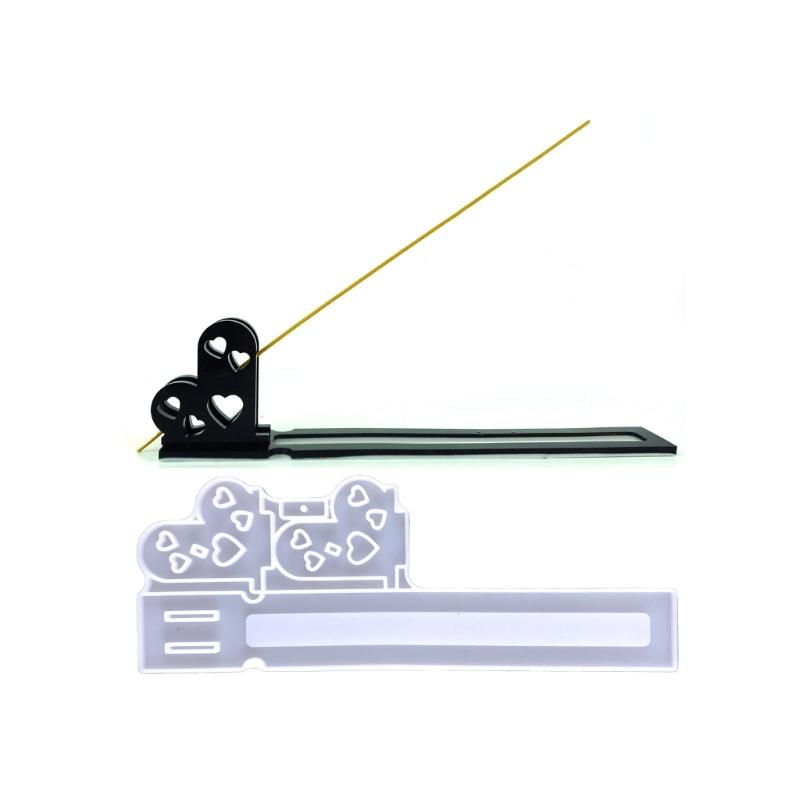 Incense Holder Resin Mold Silicone,Heart Incense Burner Epoxy Resin Casting Mold Incense Sticks Holder Silicone Mold