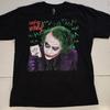 Player Tees Joker Why So Serious Dark Knight Graphic T-Shirt Black Mens Large Unisex T-Shirt