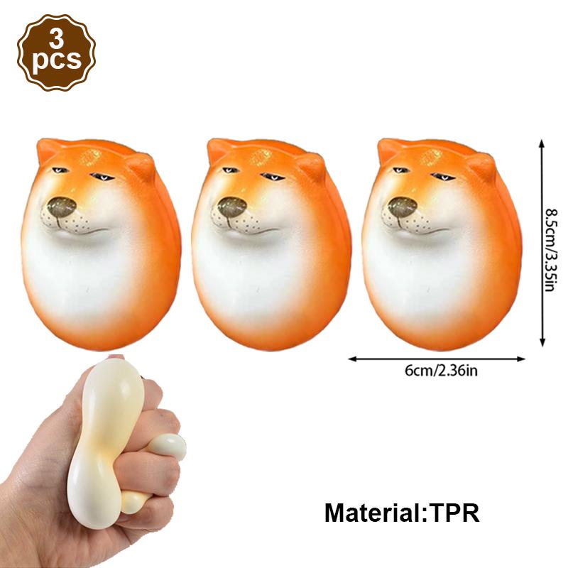 

Creative Shiba Inu Realistic Egg Shape TPR Egg&Dog Union Desk Decor Desktop Ornaments For Home Office Fun Christmas Easter Gifts