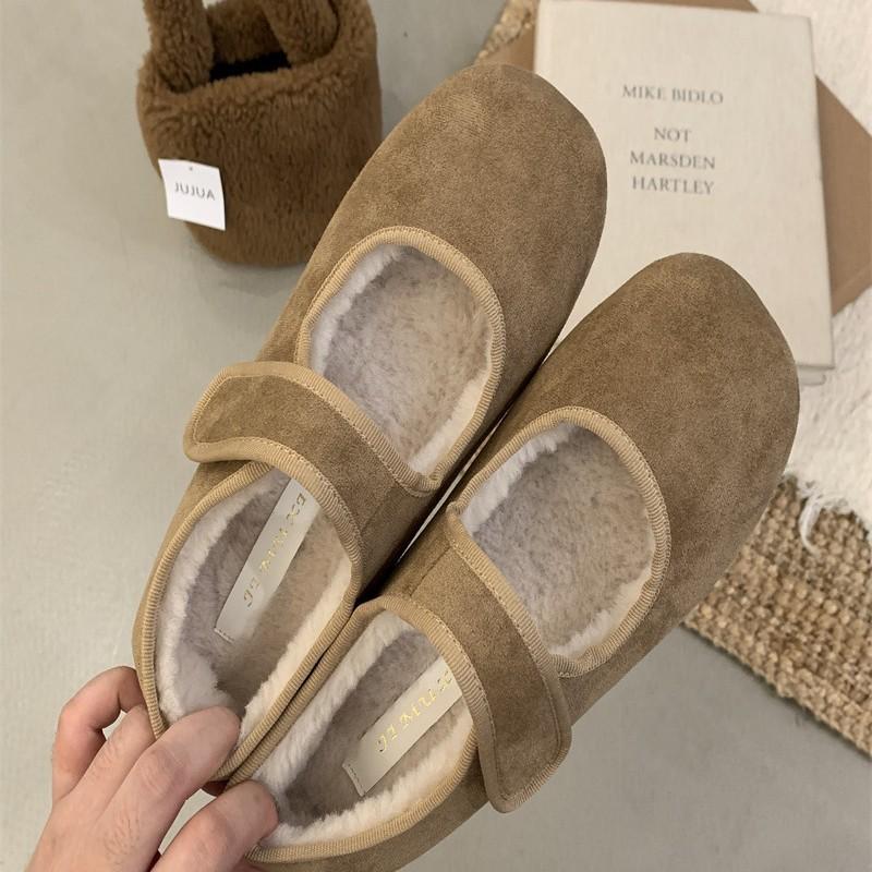 2025 autumn and winter new fashion versatile thick-bottomed fluffy slippers women's outer wear bag head cotton slippers ugly and retro