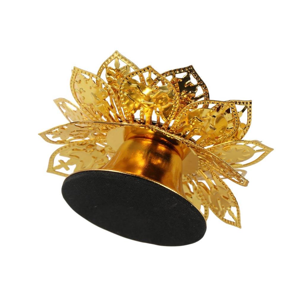Lotus Shape Lotus Lamp Holder Hollow Butter Candle Holder Fashion Gold Hollow Incense Holder  Party