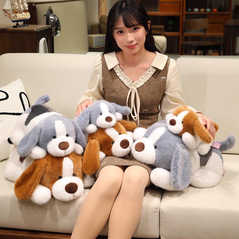 Cute Plush Puppy Doll Hug Pillow - Soft Soothing Toy for Kids, Perfect Birthday Gift