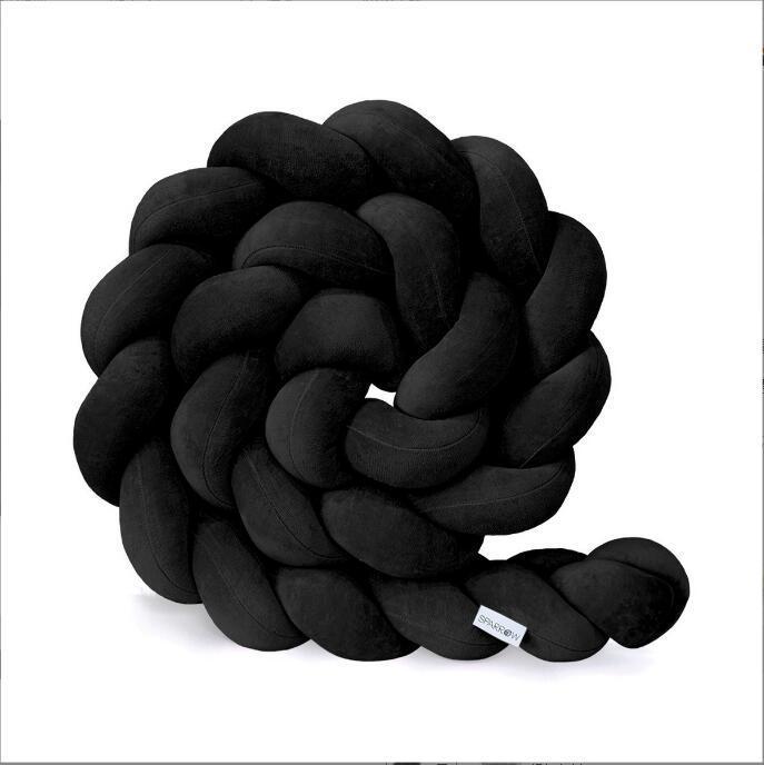 Skandynawska Duńska Dzianinowa Poduszka Węzeł Kula - Pleciony Wystrój Pokoju Dziecięcego i Ochraniacz na Łóżeczko