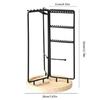 Rotating Jewelry Display Stand Holder Elegant Bracelet and Necklace Rack Shelves