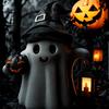 Solar Statue Garden Solar Statues Waterproof Ghost Pumpkin Cute Decoration Lanterns Sculpture for Birthday House Christmas Lawn
