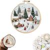 Craft Christmas Cross Stitch Kits With Embroidery Hoop Christmas Decoration  Embroidery Beginners