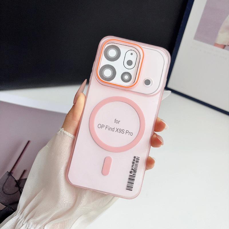 

Translucent Magnetic Drop-Proof Anti-Slip Case for OPPO Find X9S Pro Find X9S Pro прозрачный розовый