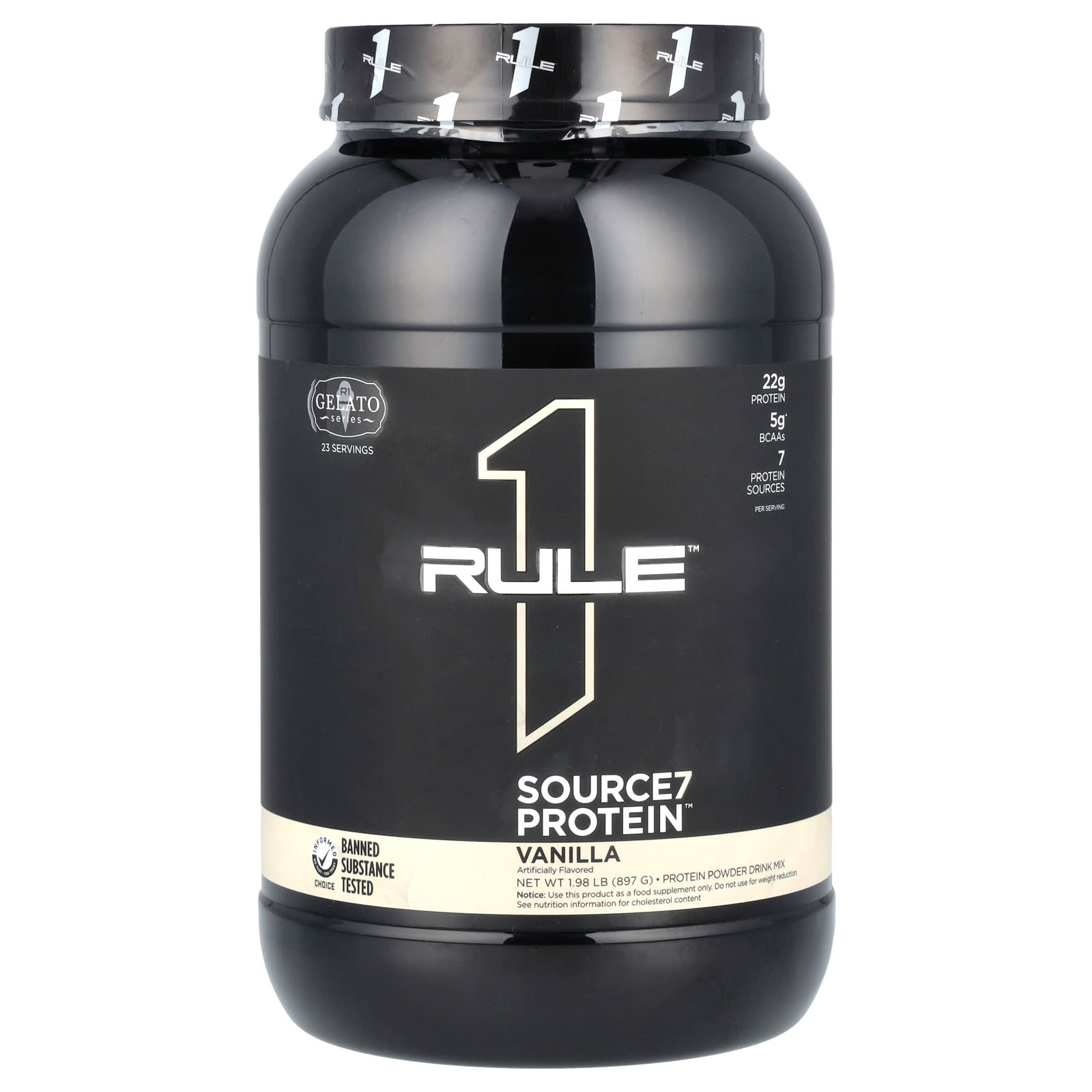 

Rule One Proteins, Source7 Protein Powder Drink Mix, Vanilla, 1.98 lb (897 g)
