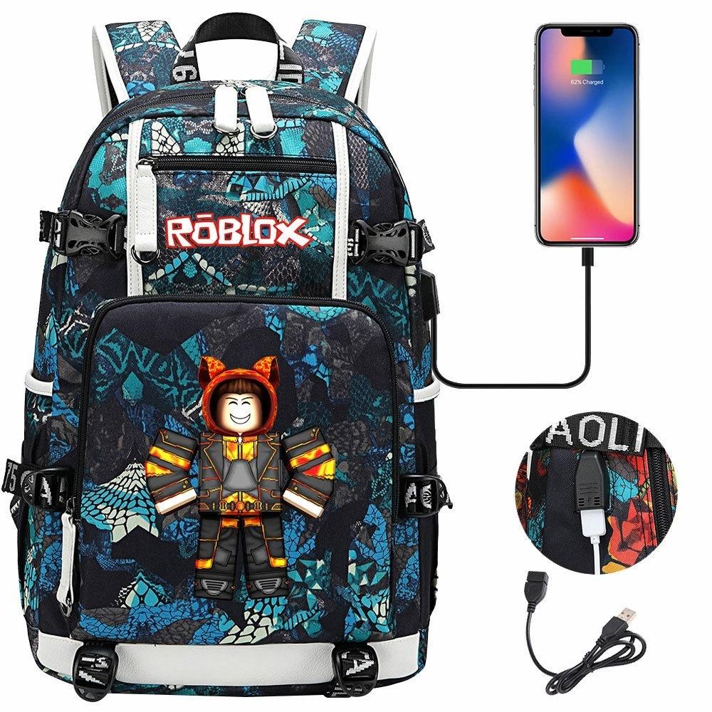 Gaming Print Backpack Large Capacity Travel Bag with USB Charging Port for Middle High School Students Boys Girls Teens