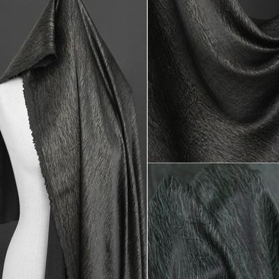50x145cm Acetate Wrinkle Fabric Dark Green Pleated Fabric Cheongsam Slip Dress Apparel Designer Diy Sewing Wholesale Fabrics