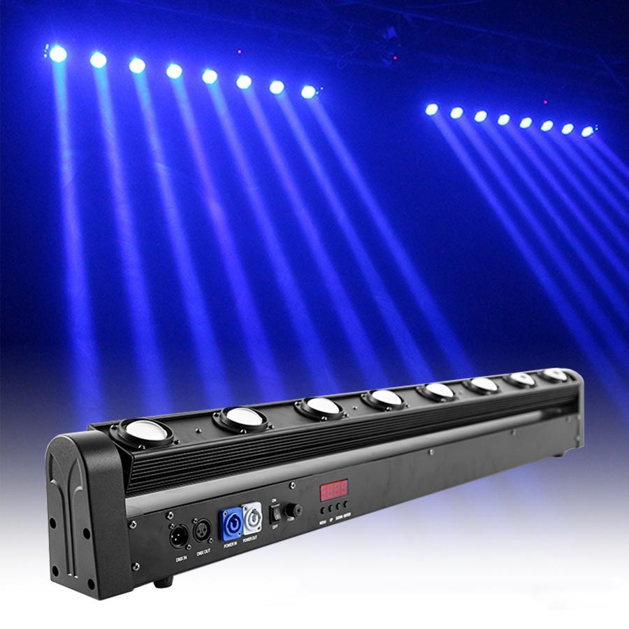 8X12W LED Beam Moving Head Light Bar By DMX Control Infinite Rotating RGBW 4IN1 LED Effect for DJ Disco Party Stage