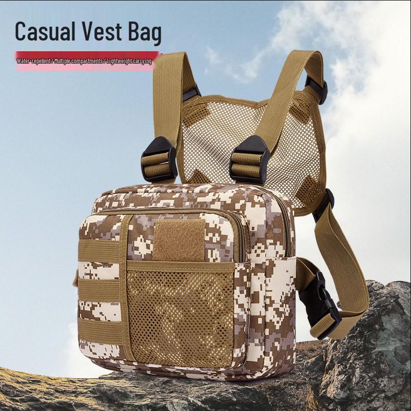 Camouflage Tactical Chest Vest Backpack for Running and Sports
