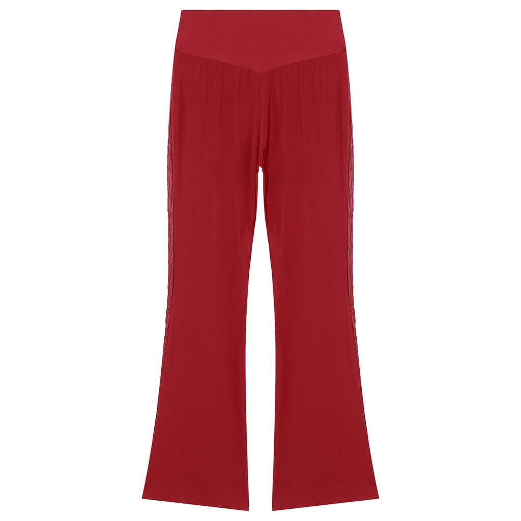 Men’s Retro Tassel Flared Pants M-XXL High Waist Bell Bottom Trousers for Stage Performance Dance Theme Party