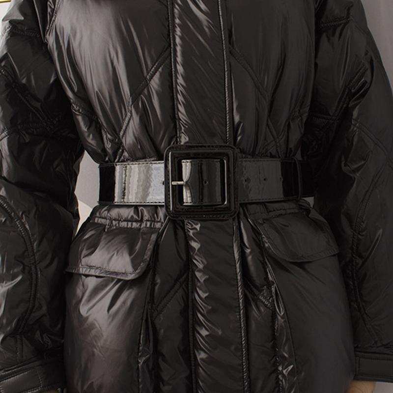 Široký dámský pas Pevná lakovaná kůže Velký korzetový pásek pro ženy Vysoce kvalitní šaty Pas Velký svetr Džíny Pásek červený