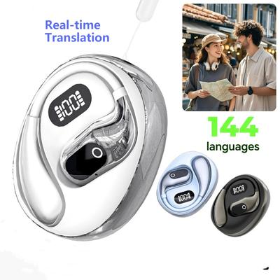 Real Time Translation Headphones 144 Languages Translator Earphones Wireless Bluetooth 5.4 Headsets for Business Office Travel
