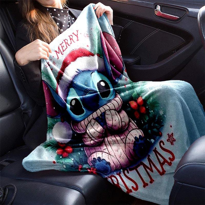 1pc Stitch Printing Blanket - Soft, All-Season Throw for Office Blanket, Personalized Gift with Adorable Cartoon Design