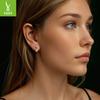 Natural Freshwater Pearl Mozzarella Stud Earrings, Women'S Exquisite Luxury S925 Silver Mozzarella Diamond Earrings.