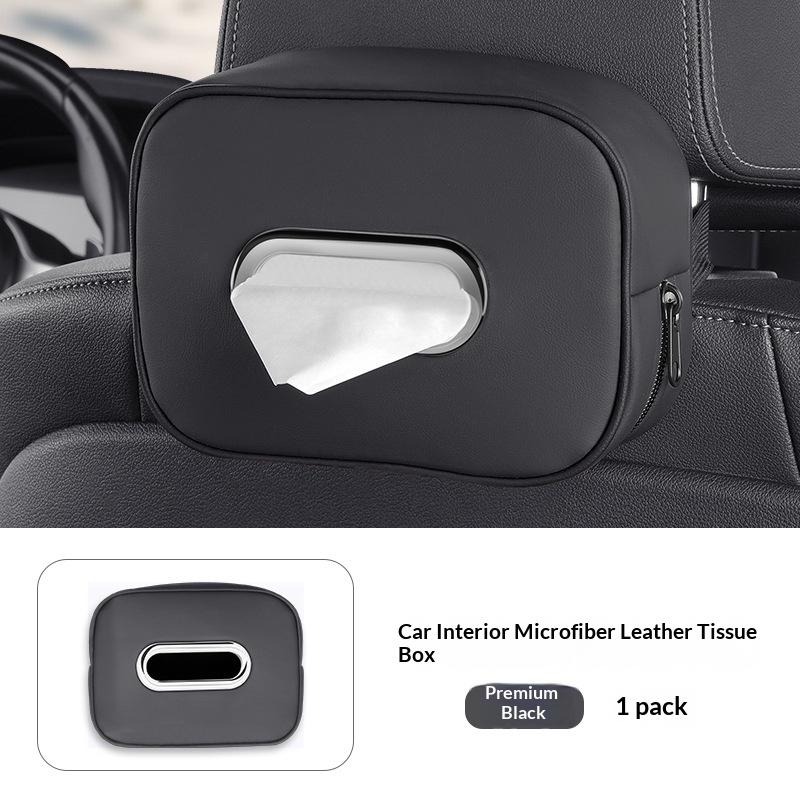 Boîte à mouchoirs de voiture Universel Porte-mouchoirs à suspendre au dos du siège de voiture Pare-soleil de voiture Accoudoir Rangement Sac à essuie-tout Accessoire Intérieur