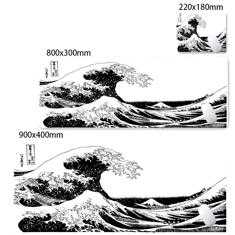 Anime Deskmat Japan Great Waves Large Mouse Pad Desktop Accessories Mousepad Gamer Desk Mat Game Mats Gaming Mause Office Pads