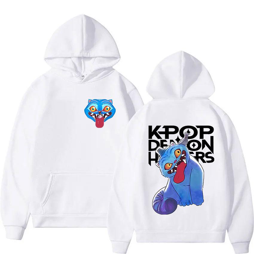 Cartoon K-pop Demon Hunters Graphic Print Hoodies Men Women Clothing Fleece Sweatshirt Fall Winter Long Sleeve Loose Pullover