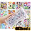 40Sheets Random Assorted Styles 3D Bubble PVC Sticker Multi-purpose Stationery Decorative Sticker for Planner Diary Notebook ZYF