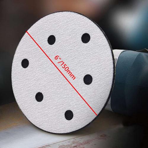 6"/150mm Round Magic Sandpaper Discs, 6-Hole Round, 150mm Diameter, 20 Sheets, Available In Grits #80, #120, #180, #240, #320, #600, and #800 (20 Piec