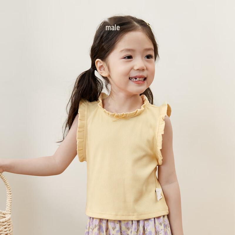 LUSON Okids Детский рубчатый топ-майка с бантом для девочек 110