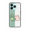 Para Funda UMIDIGI A15 Linda Funda de Teléfono de Silicona Líquida Suave de Dinosaurio Para Funda UMIDIGI A15C Fundas Protectoras para UMIDIGI A15