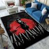 1PC Samurai red sun swords forest Print Carpet Rug for Living Room Bedroom Sofa Doormat Home Decor Non-slip Floor Mat