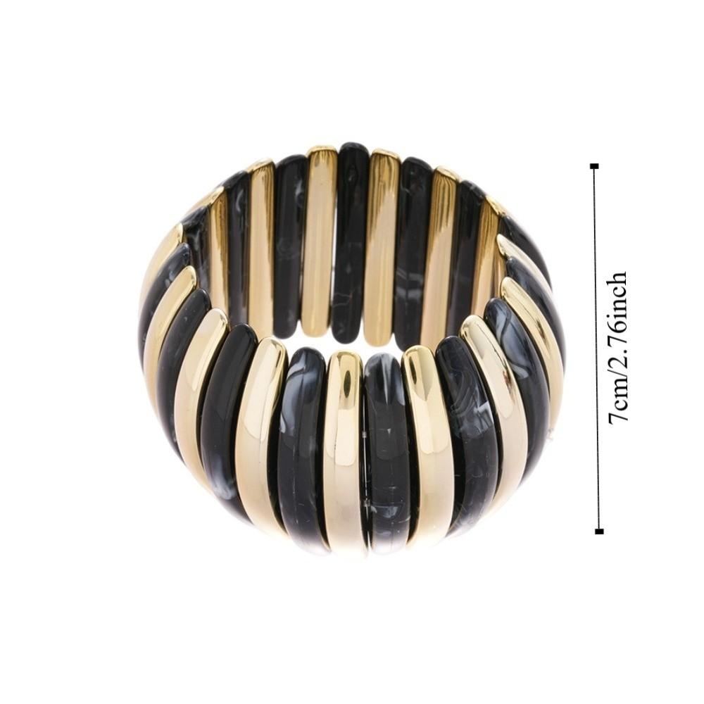 Wide Exaggerated Bracelet Elastic Rope Bead Wide Chunky Bangles Acrylic Bangle  Decoration