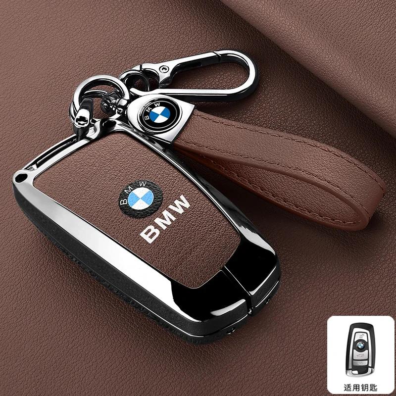 2025 Leather For BMW 1 3 5 7 Series X1 X3 X4 X5 F10 F15 F16 F20 F30 F18 F25 M3 M4 E34 Car Smart Remote Key Case Cover Protec
