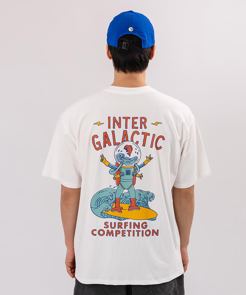 BIGWAVE COLLECTIVE Intergalactic Short Sleeve T-Shirt (Off-White)