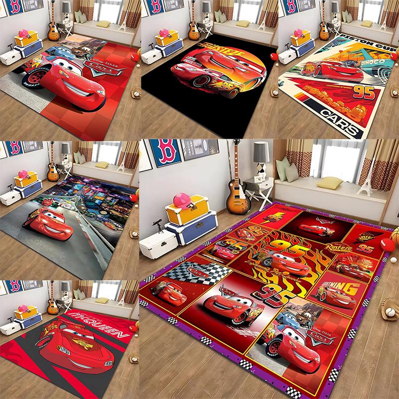 Cars Lightning Mcqueen Rug Carpet for Living Room Children Bedroom Play Mat Sofa Floor Home Decor Anti Slip Gift