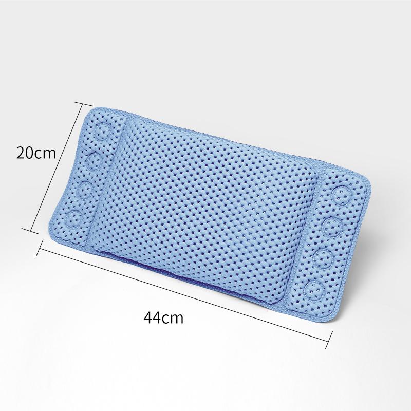 

Bathtub Accessories Home Spa Pillow Waterproof Headrest Bathtub Backrest Bath Cushion Bath Pillows Non-slip Soft Pillow Cushion синій