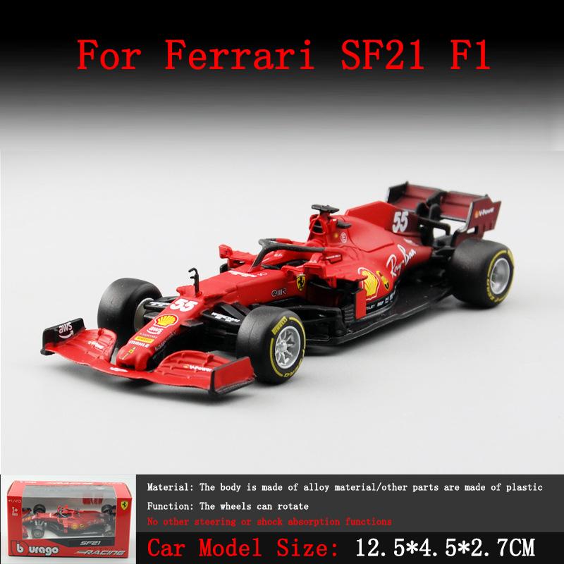 Bburago1:43 F1 2024 Racing Ferrari SF24 Racing Alpine A524 McLaren Monaco F1 MCL38 Formula Car Static Simulation Small Model Car