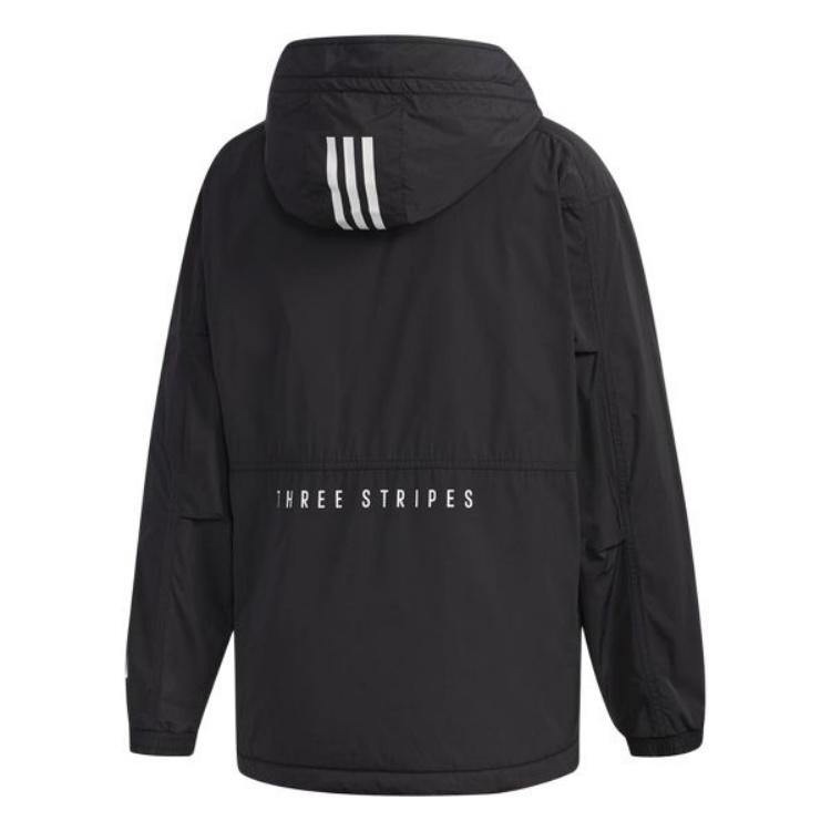 Adidas W S2S Mid Jacket Hooded Casual Loose Comfortable Windproof Long Sleeve Women Jacket Black EH8619