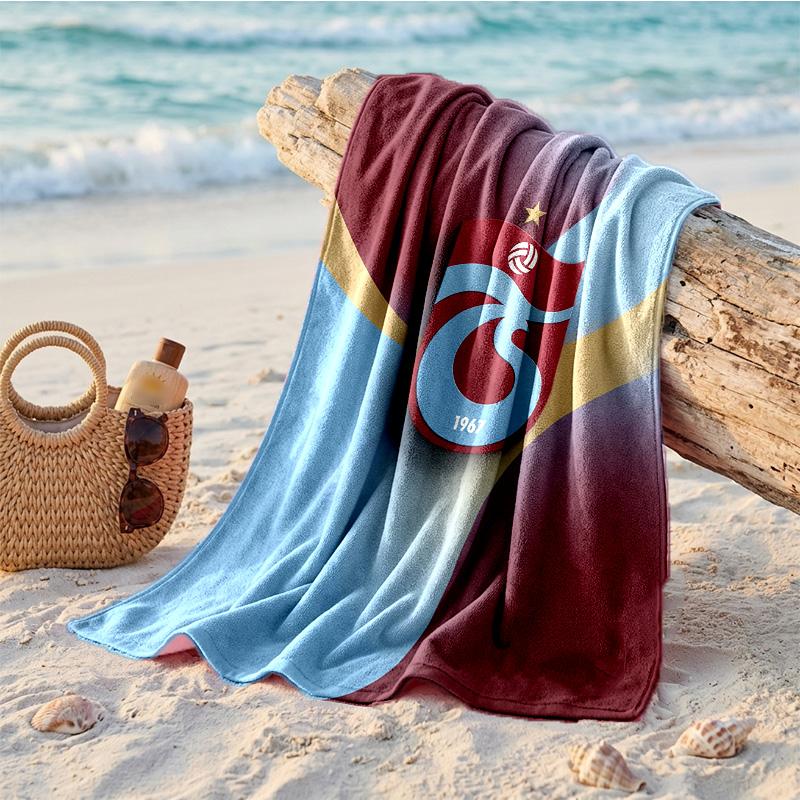Trabzonspor FC Print Mikrofaser Strandtuch Schnelltrocknend Saugfähig Großes Handtuch für Strand Schwimmen Reisen