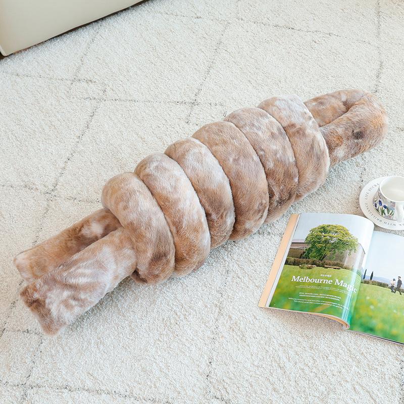 

Cartoon Colorful Fringed Knot Throw Pillow Plush Toy Home Sofa Pillow Cushion Girl Company Soothing Doll 80cm（0.35kg）